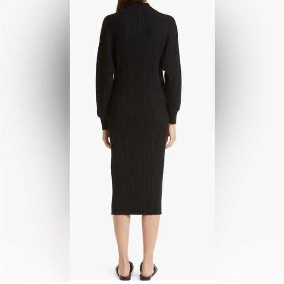 Misook Black Ribbed Knit Long Sweater Dress - Picture 2 of 6